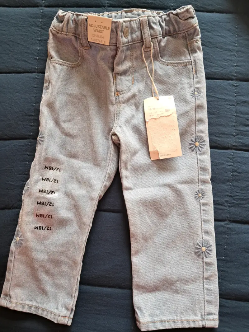 Pantalones bebé denim ajustables - 2
