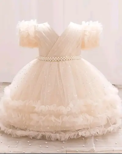 Vestido de niña blanco perlas Talla 1-2 años - miniatura 1