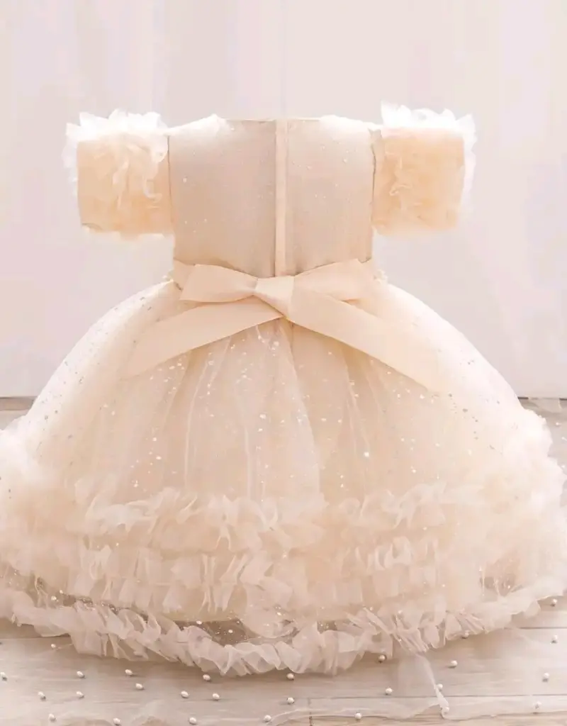 Vestido de niña blanco perlas Talla 1-2 años - 2