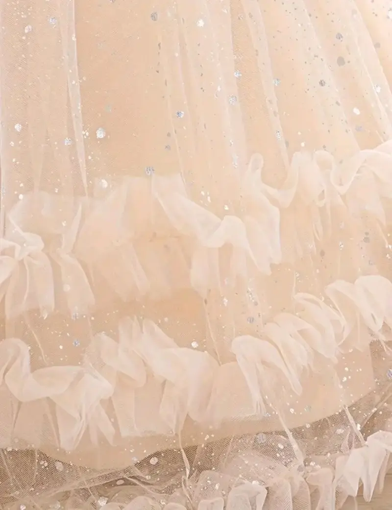 Vestido de niña blanco perlas Talla 1-2 años - 5