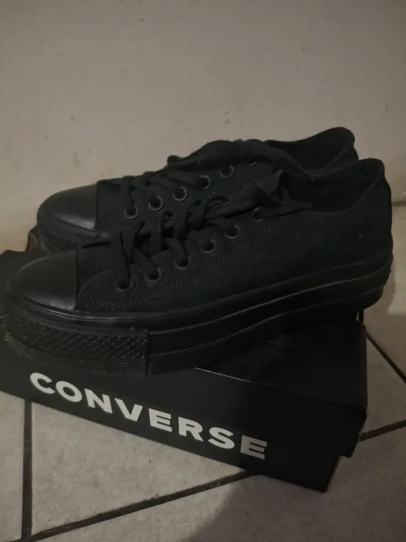 Zapatillas negras plataforma - 2
