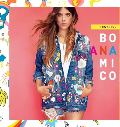 Chaqueta denim estampada colorida - miniatura 1
