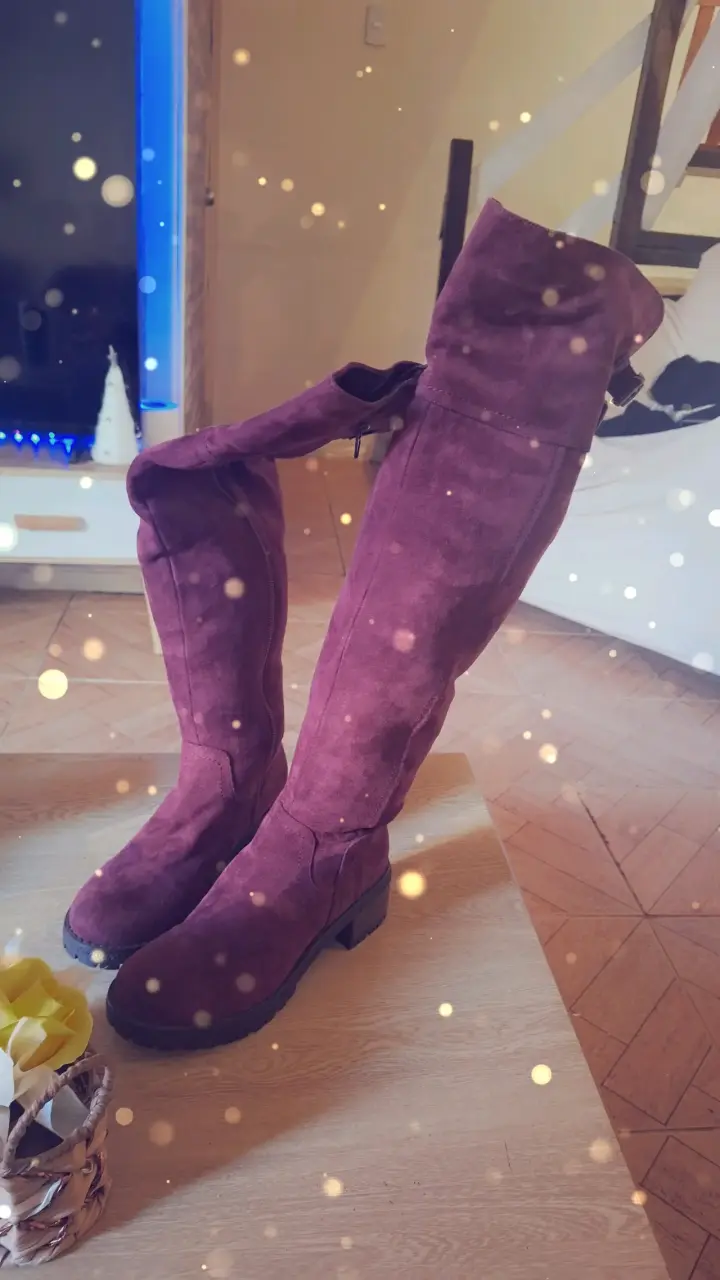 Botas bucaneras burdeo tipo reno - 1