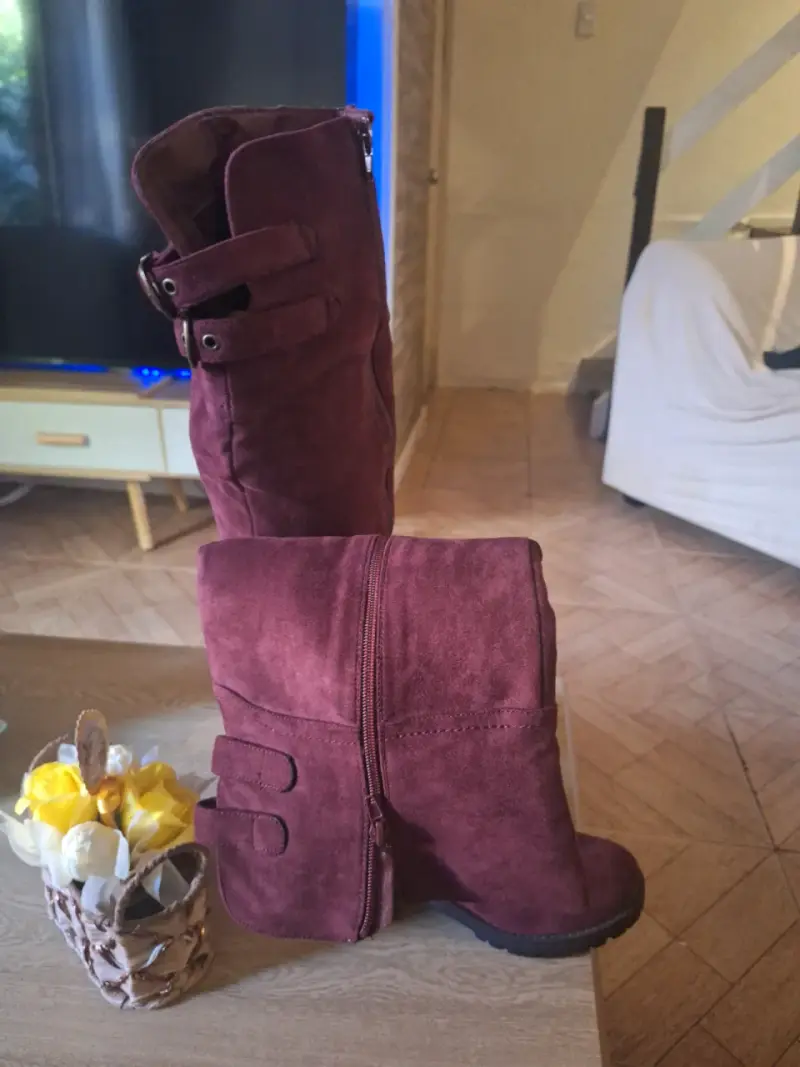 Botas bucaneras burdeo tipo reno - 2