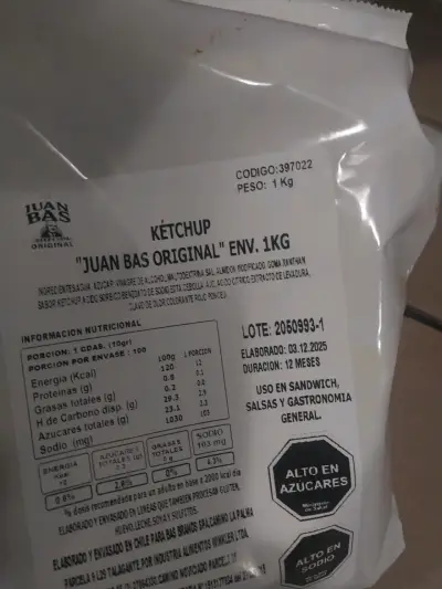 Kétchup Juan Bas Original 1 kg - miniatura 1