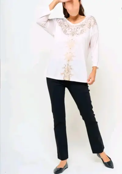 Blusa blanca c/etiqueta XL - miniatura 1