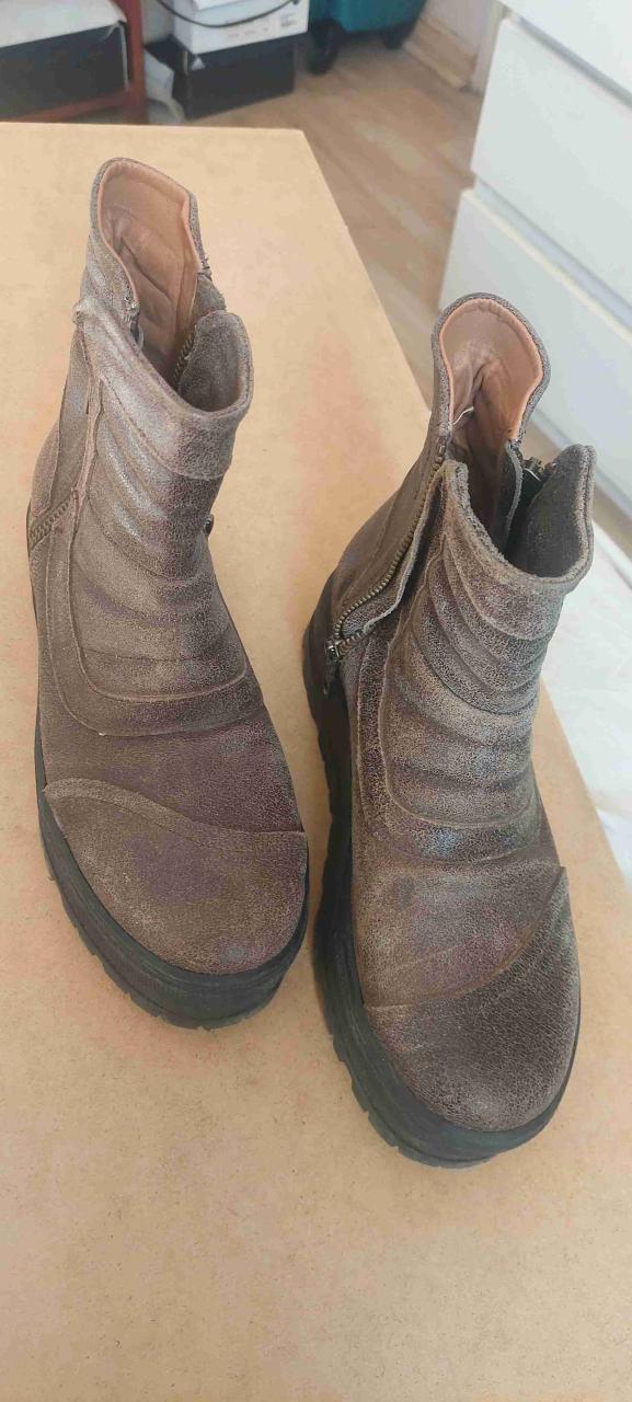 Botas de cuero marrón - 4