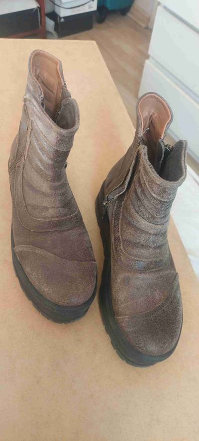 Botas de cuero marrón - miniatura 4