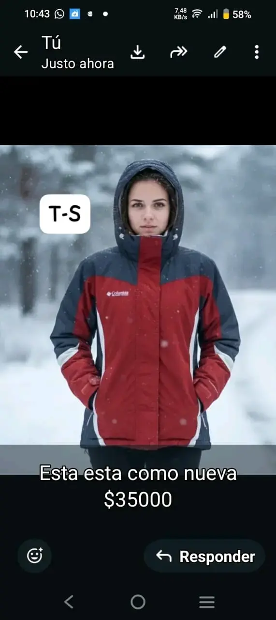 Chaqueta Columbia impermeable T-S - 1