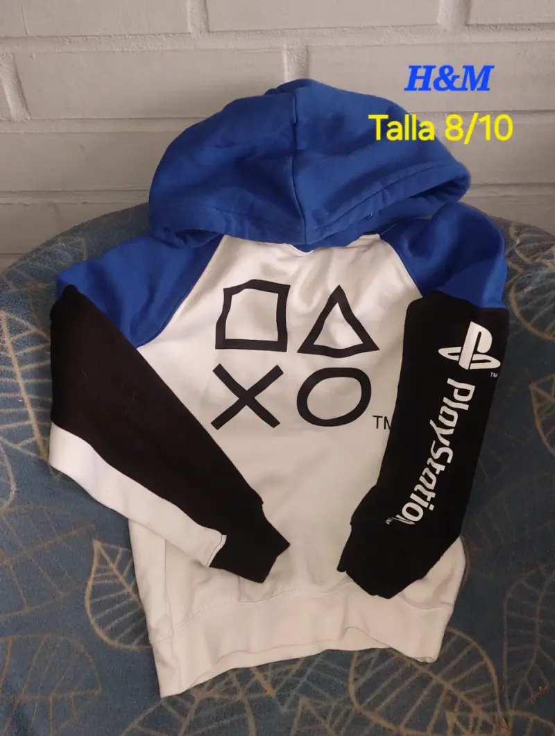 Polerón PlayStation H&M azul talla 8/10