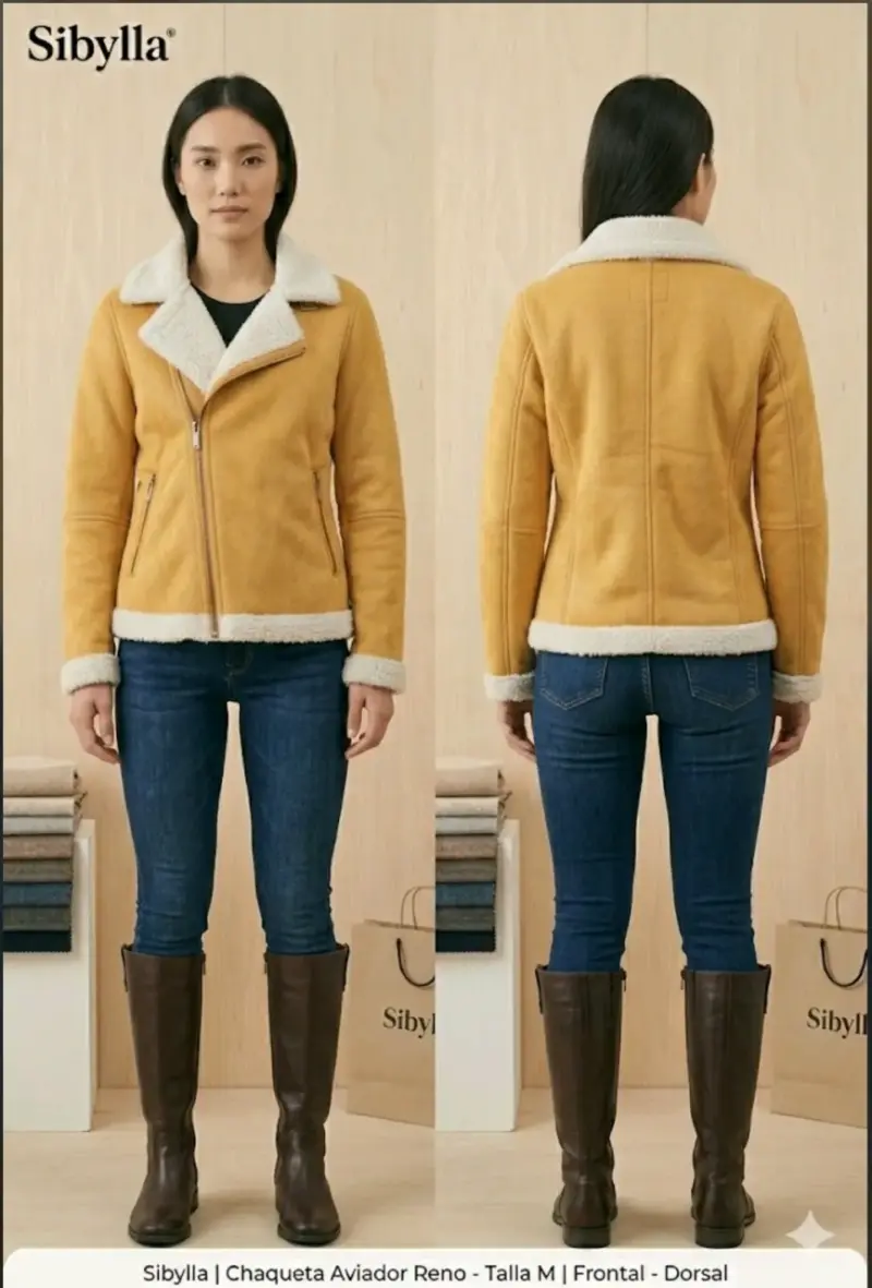 Chaqueta mostaza con borrego - 2