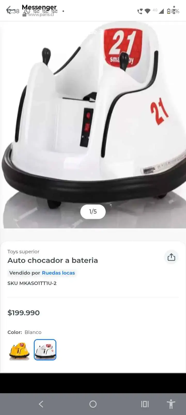 Mini auto electrico para niños - 2