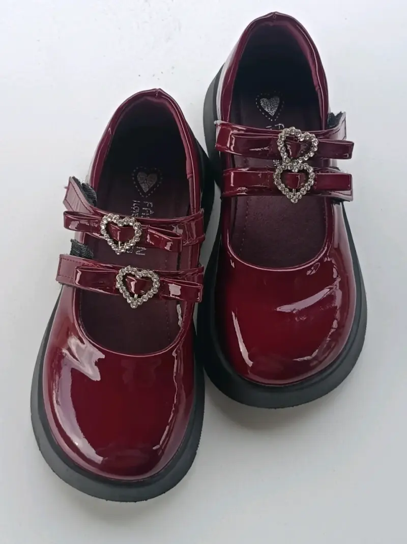 Zapatos charol burdeos niña - 1