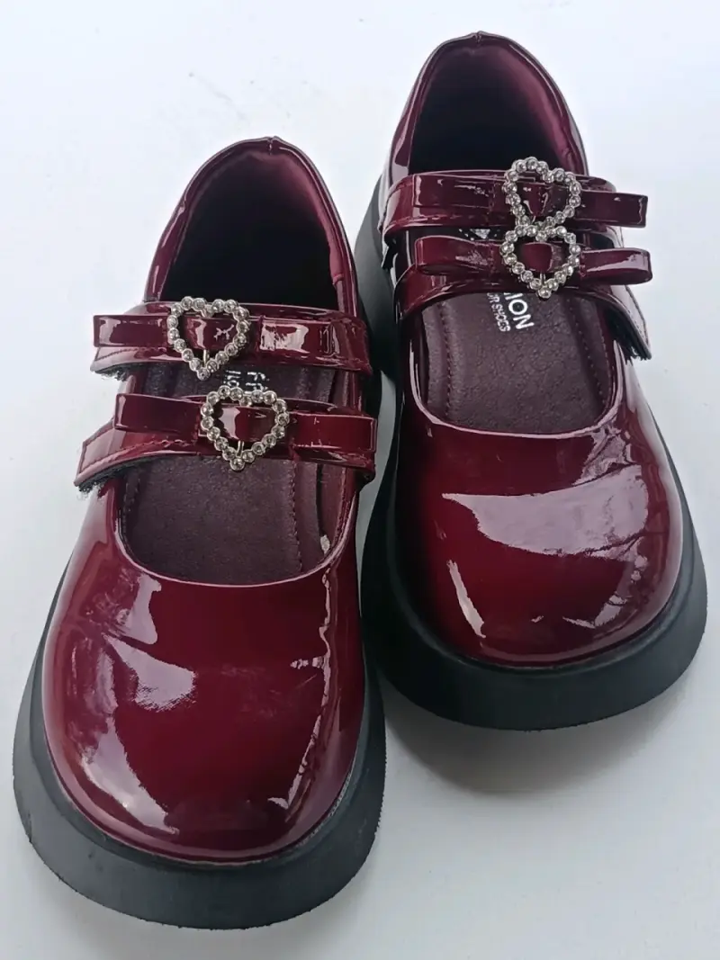 Zapatos charol burdeos niña - 2