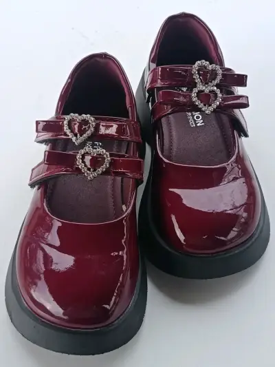 Zapatos charol burdeos niña - miniatura 2