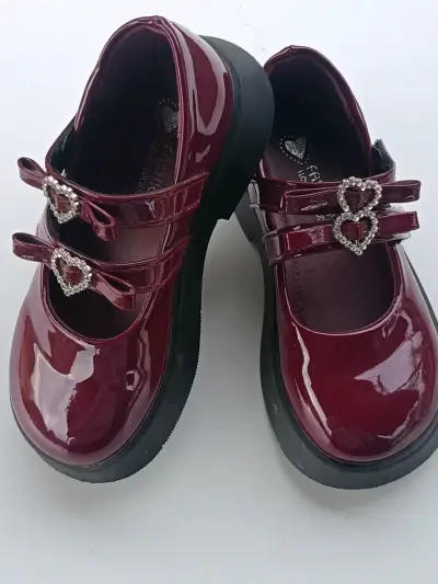 Zapatos charol burdeos niña - miniatura 3