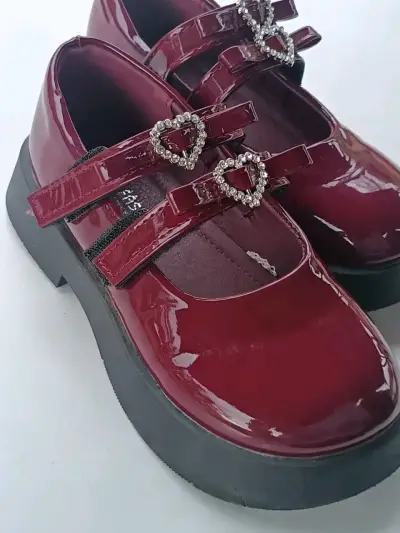 Zapatos charol burdeos niña - miniatura 4