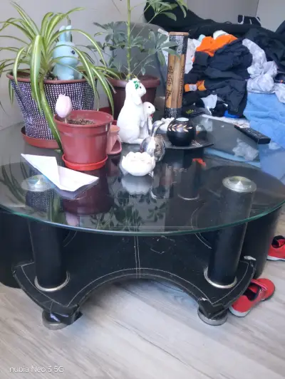 Mesa de vidrio redonda - miniatura 2
