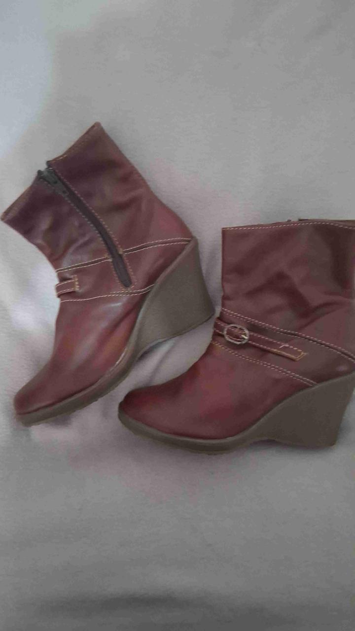 Botines Cuero y badana con plataforma - 2