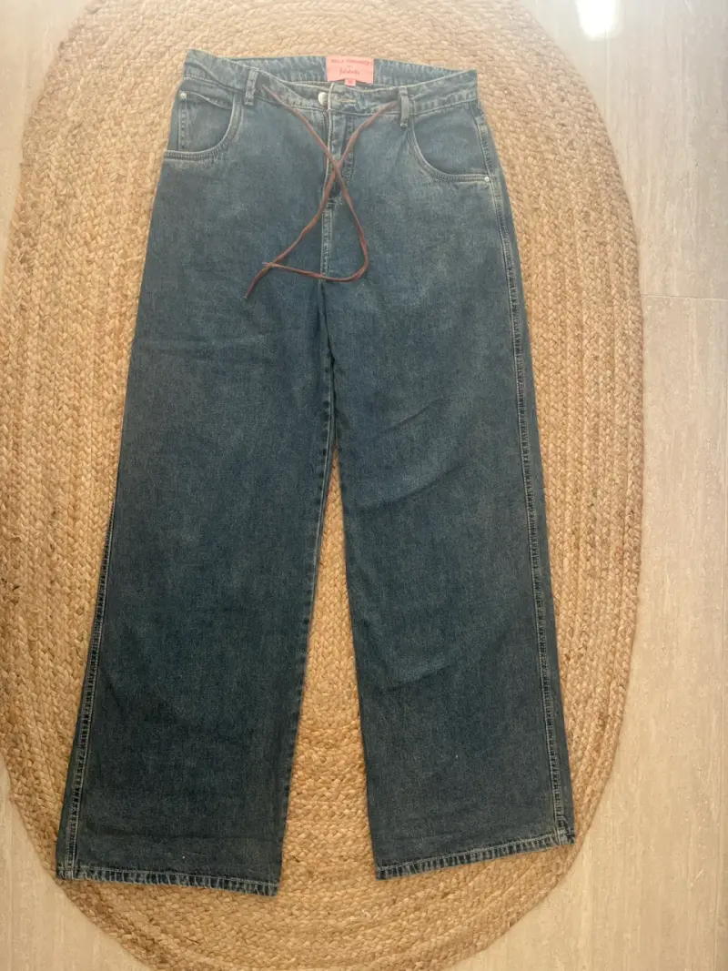Jeans anchos azul oscuro ropero Paula - 1