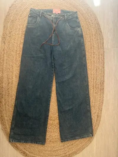 Jeans anchos azul oscuro ropero Paula - miniatura 1