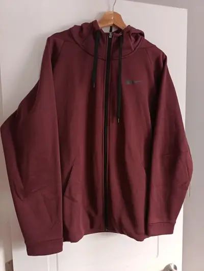 Polerón burdeo Nike Dri-FIT Therma Men's Full-Zip - miniatura 1
