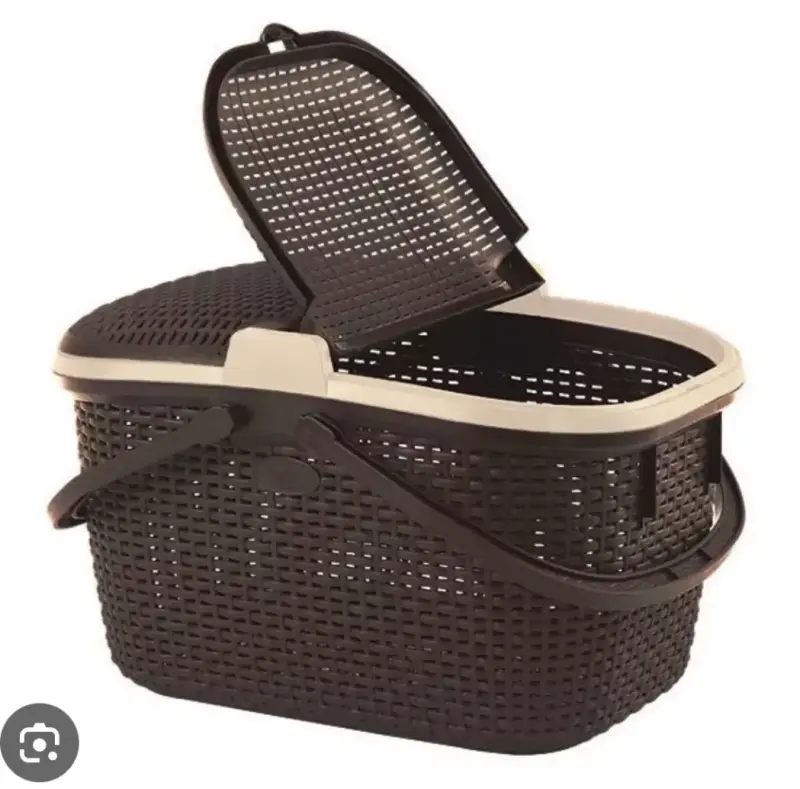 Cesta de plástico con tapa - 4