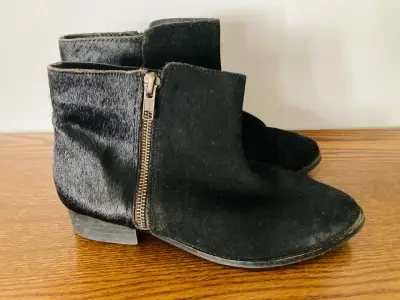 Botines negros con cremallera - miniatura 3