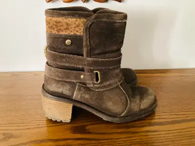 Botas marrones de gamuza - miniatura 2