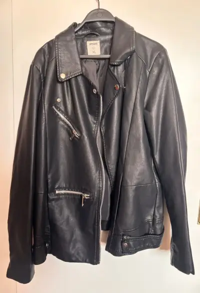 Chaqueta de cuero negra XL - miniatura 1