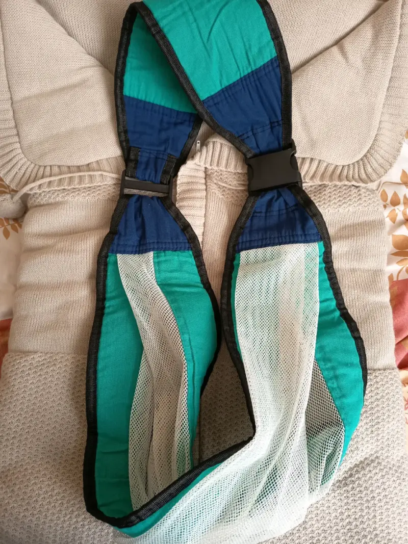 Portabebés de malla verde con azul - 3