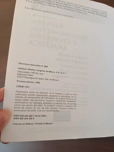 Libro Álgebra Trigonometría y Geometría analitica. - miniatura 4