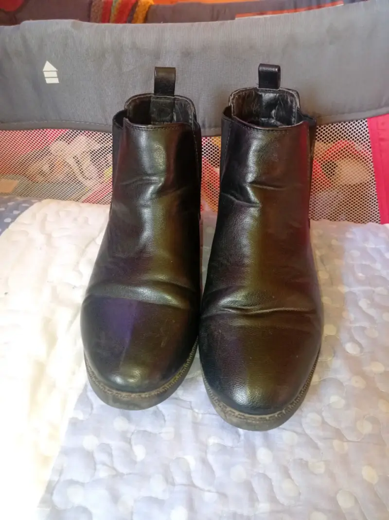 Botines de cuero negros - 1