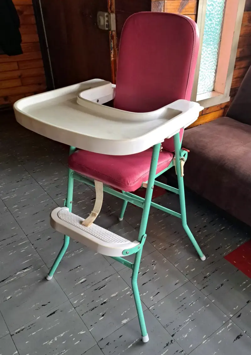 Silla alta para bebé vintage