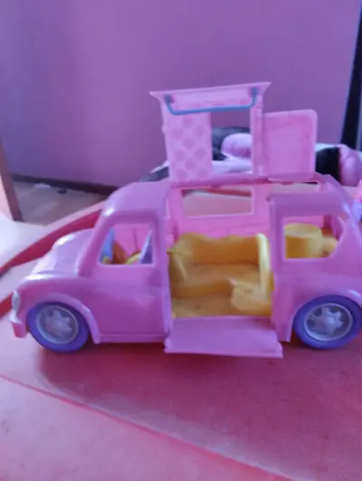 Auto de juguete rosa de Polly pocket - miniatura 1