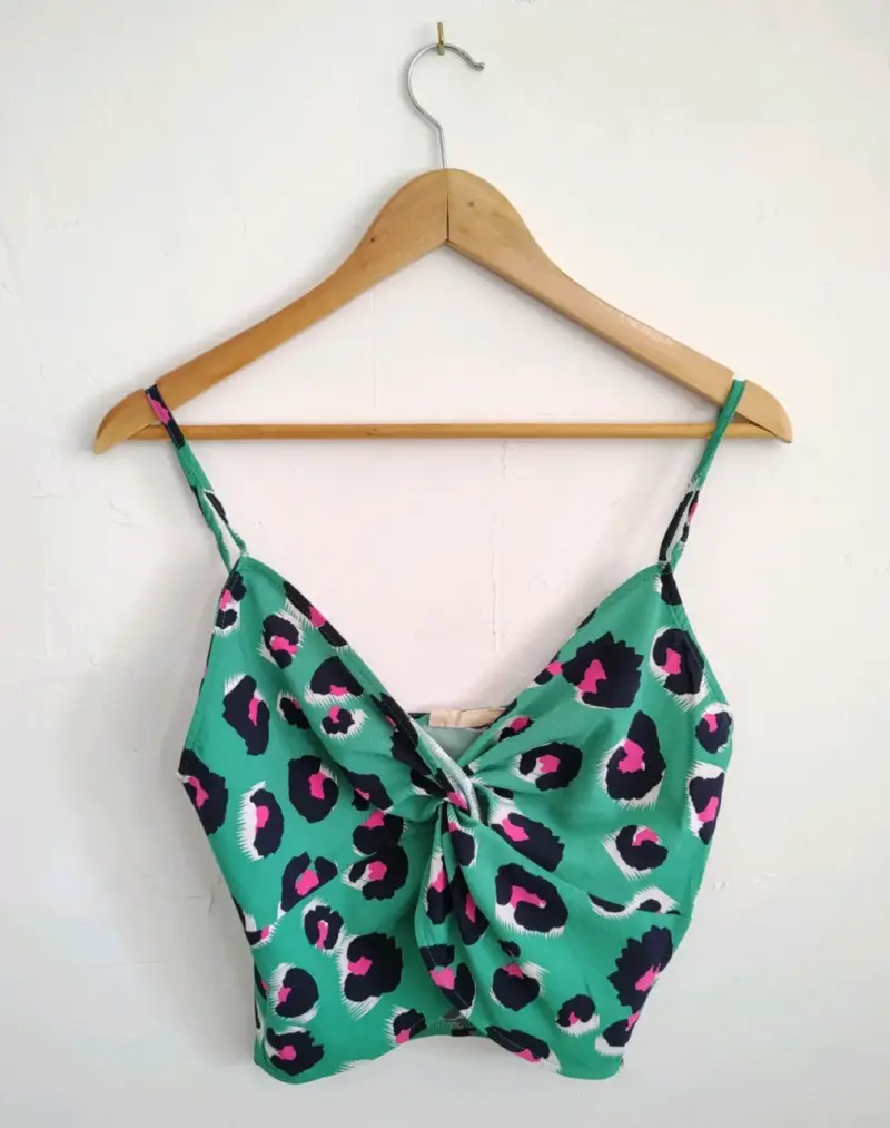 Top animal print Americanino verde