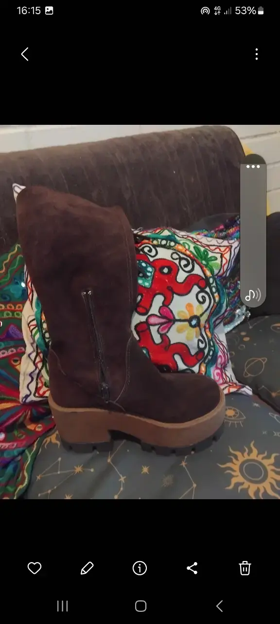 Botas de gamuza café NUEVAS N 37 - 3
