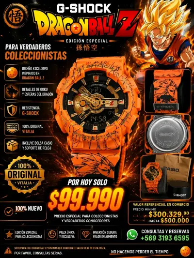 Reloj G-Shock Dragon Ball Z edición especial - miniatura 1