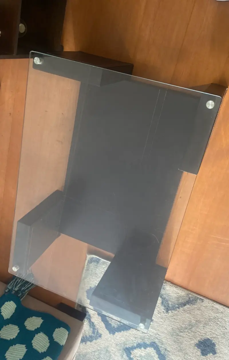 Mesa de vidrio y madera - 4