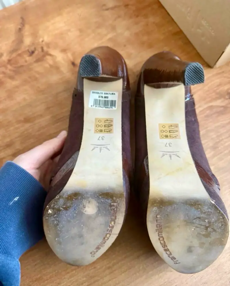 Zapatos de cuero marrón con lazo - 3