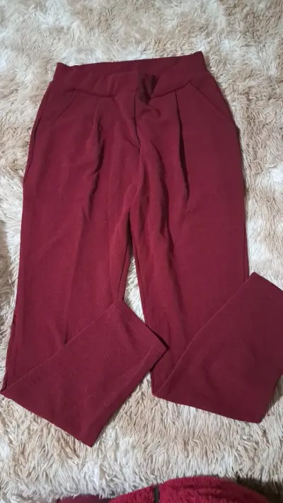 Pantalones burdeos mujer - miniatura 5