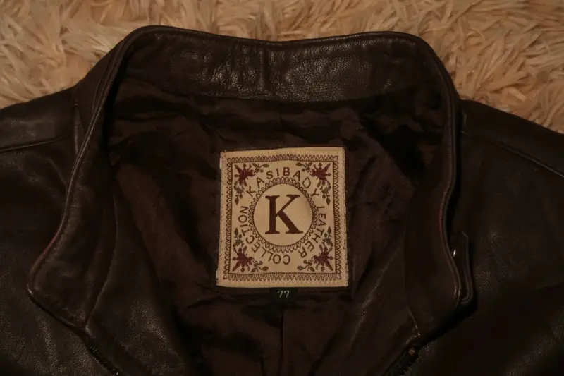 Chaqueta de cuero marrón S/M - 2