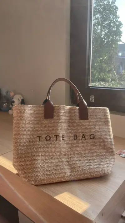 Bolso tote de mimbre - miniatura 1