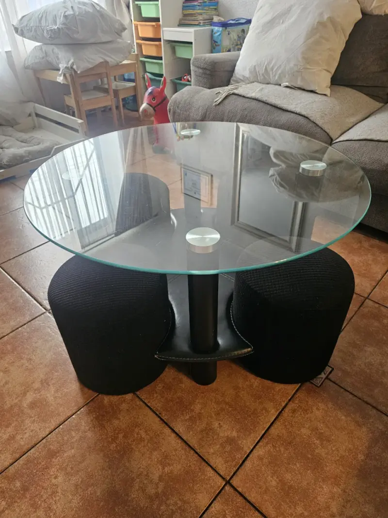 Mesa de centro de vidrio - 1