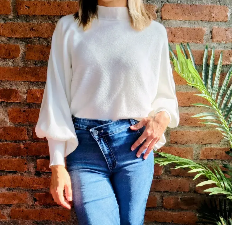 SWEATER MANGA GLOBO - 2