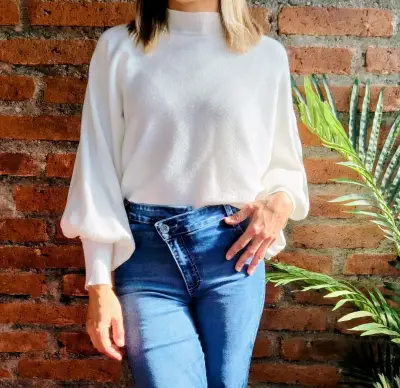 SWEATER MANGA GLOBO - miniatura 2