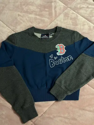 Polerón Boston gris y azul - miniatura 1