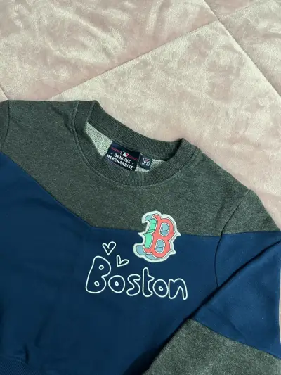 Polerón Boston gris y azul - miniatura 2