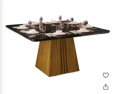 Mesa de comedor de vidrio con sillas - miniatura 4