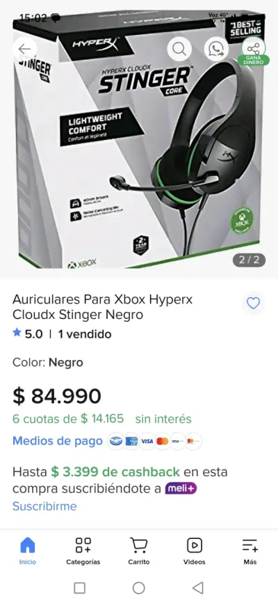 Auriculares HyperX Stinger Core - miniatura 2
